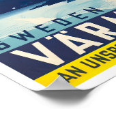 Varmland Suède vintage travel Poster (Coin)