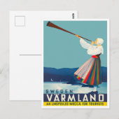 Varmland Suède voyage vintage Carte postale (Devant / Derrière)