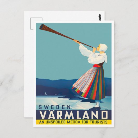 Varmland Zweden Briefkaart van oud reizen (Voorkant / Achterkant)