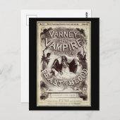 Varney the Vampire (kaft van de publicatie) Briefkaart (Voorkant / Achterkant)