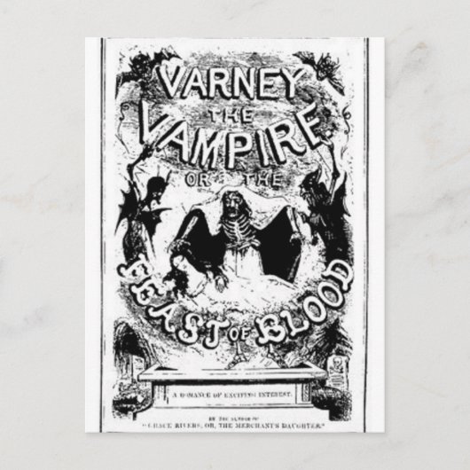Varney vampire briefkaart (Voorkant)