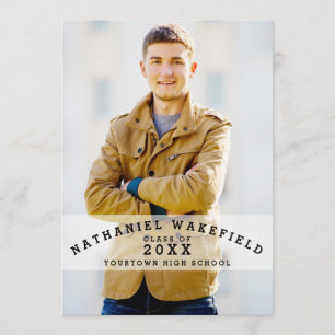 Varsity Afstudeerder   Zwarte tekst Fotogradatie P Kaart