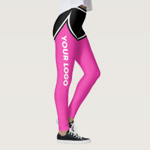Varsity Basketbal Hot Pink Black Shorts Uw Logo Leggings
