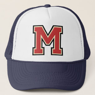 Varsity Letter M Initiaal Trucker Pet