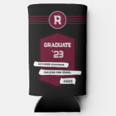 Varsity Letterman | Monogram Afstuderen Burgundy (Achterkant)