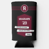 Varsity Letterman | Monogram Afstuderen Burgundy (Voorkant)