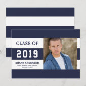 Varsity Lettré Grandes Tentures Faire-part photo G (Devant / Derrière)