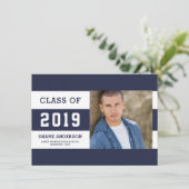 Varsity Lettré Grandes Tentures Faire-part photo G (Debout devant)