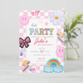 Varsity Patch laat verjaardagsuitnodiging toe Kaart (Staand voorkant)