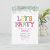 Varsity Patch Letters Verjaardagsfeest Kaart (Staand voorkant)