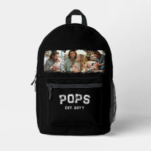 Varsity Pops 3 Foto Opa Bijnaam Oprichtingsjaar Bedrukte Rugzak