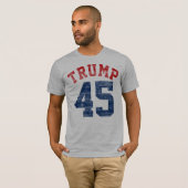 Varsity Pro President Donald Trump 45 T-shirt (Voorkant volledig)