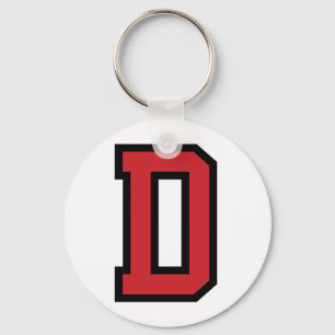 Varsity Sport Brief D Rood zwart Sleutelhanger
