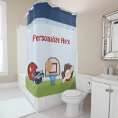 Varsity Sports Garçon Enfants Douche rideau (En situation)