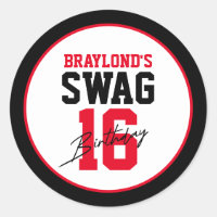 Varsity Stijl Rode Swag 16 Verjaardag