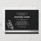 Varsity Stripe Tri Photo Graduate Invitation (Dos)