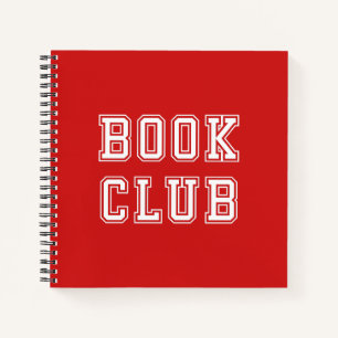 Varsity Style Book Club met bewerkbare kleuren Notitieboek