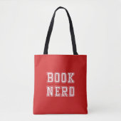 Varsity Style Book Nerd met bewerkbare kleur Draagtas (Voorkant)
