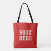 Varsity Style Book Nerd met bewerkbare kleur Draagtas (Achterkant)