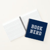 Varsity Style Book Nerd met bewerkbare kleur Notitieboek (Binnen)