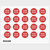 Varsity Style Book Nerd met bewerkbare kleur Ronde Sticker (Vel)