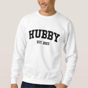 Varsity Style Hubby Est. Minimale jaarminimalisati Trui