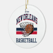 Varsity Style New Orleans Basketball Keramisch Ornament (Links)