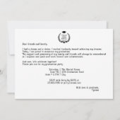 Varsity Team Player Sport Photo Graduparty Kaart (Achterkant)