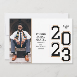 Varsity Team Player Sport Photo Graduparty Kaart