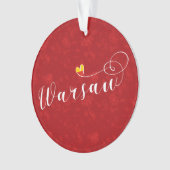 Varsovie - Coeur du drapeau, Varsovie, Pologne (devant)