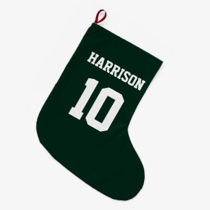 Varssporten donkerdengroen wit grote kerstsok