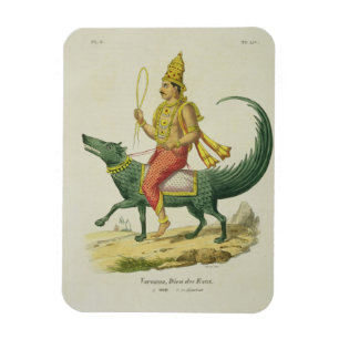 Varuna, God van de Oceanen, gegraveerd door Charle Magneet