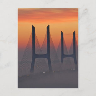 Vasco da Gama Bridge Lissabon Portugal Briefkaart