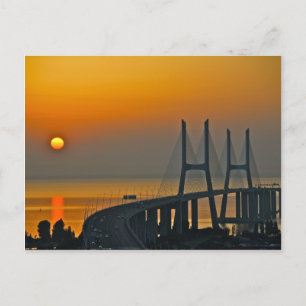 Vasco da Gama Bridge Lissabon Portugal Briefkaart