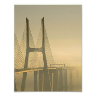 Vasco da Gama Bridge Lissabon Portugal Foto Afdruk
