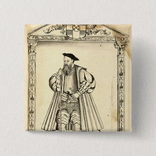 Vasco da Gama uit 'Lendas da India' Vierkante Button 5,1 Cm