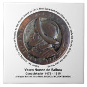 Vasco Nunez de Balboa Tegeltje (Voorkant)
