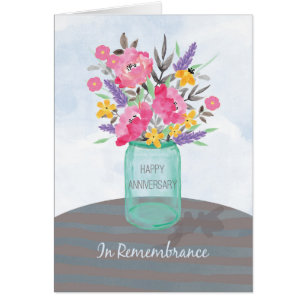 Vase à fleurs en pot pour anniversaire en souvenir