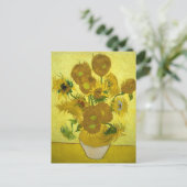Vase avec 15 tournesols par Van Gogh Carte postale (Debout devant)