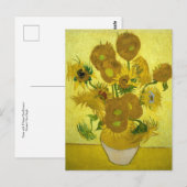 Vase avec 15 tournesols par Van Gogh Carte postale (Devant / Derrière)