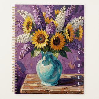 Vase avec fleurs de lys et d'iris personnalisé