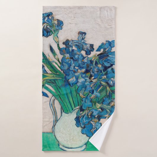 Vase avec Irises, Van Gogh (Serviette de bain)