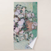 Vase avec roses roses roses, Van Gogh (Serviette de bain)