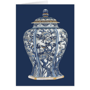 Vase bleu et blanc à porcelaine par le studio de
