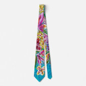 Vase bleu floral cravate (Devant)
