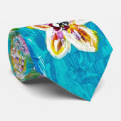 Vase bleu floral cravate (Roulé)