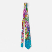 Vase bleu floral cravate (Dos)