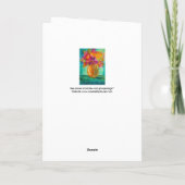 Vase de carte de voeux vierge de fleurs (Dos)