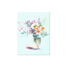 vase de fleur toile étirée Imprimer