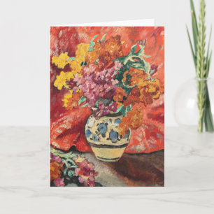 Vase de Fleurs à la Draperie Rouge Louis Valtat Kaart